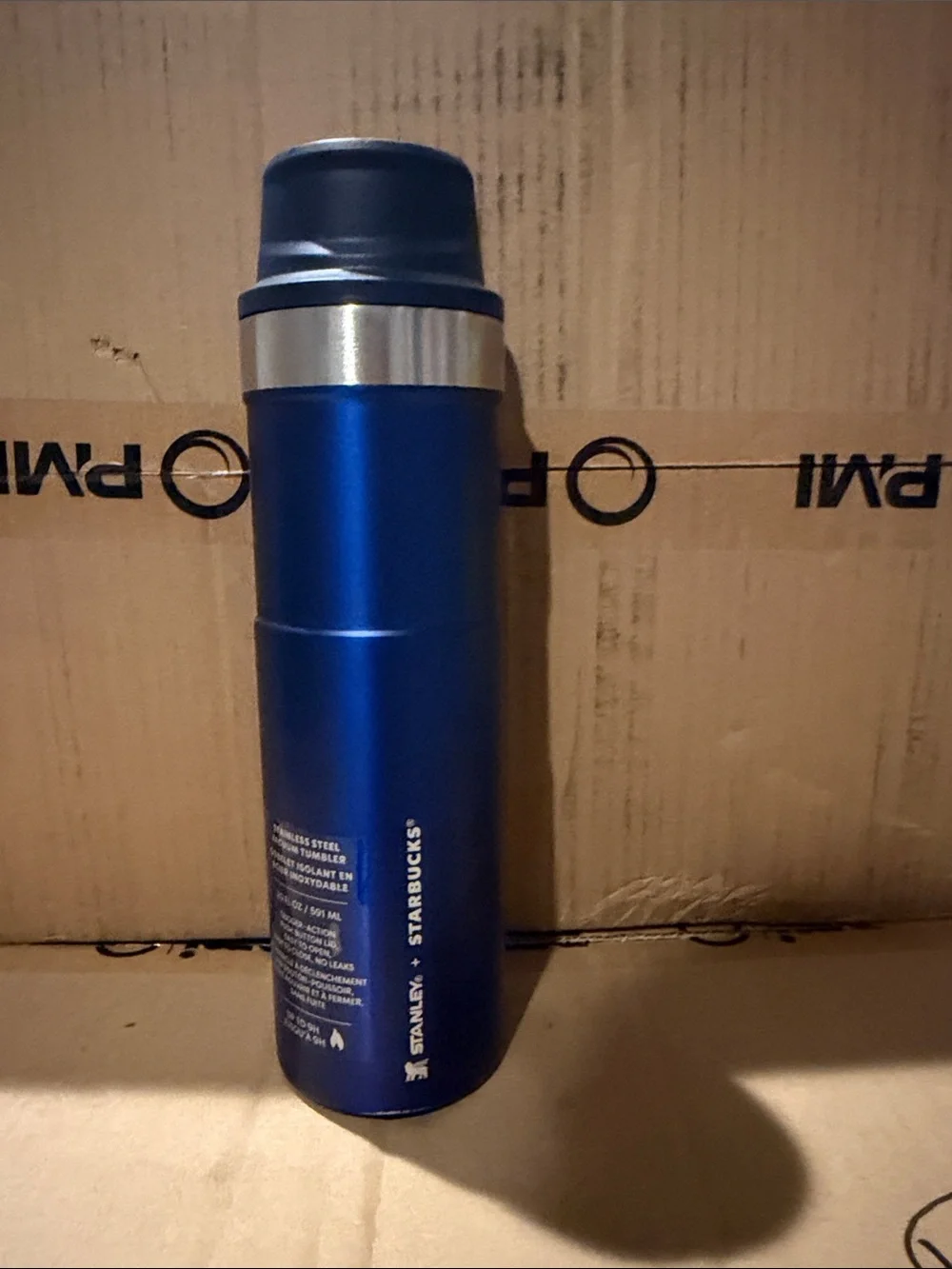 Starbucks Stanley Stainless Steel Tumbler Blue and Silver Travel Bottle